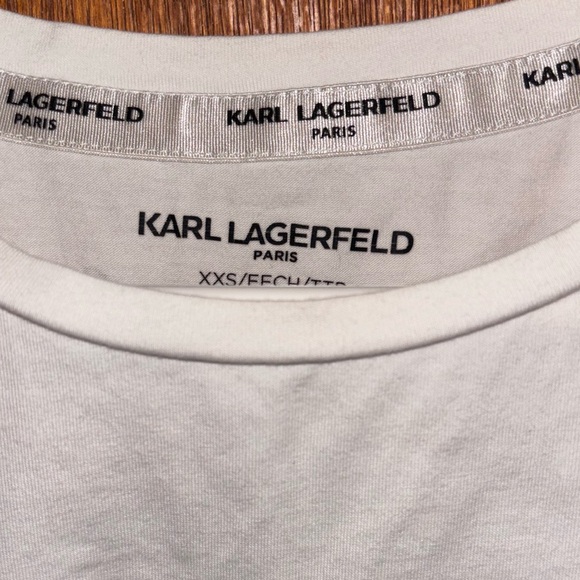 Karl Lagerfeld Paris Retro Graphic T-Shirt Size XXS - Picture 3 of 4